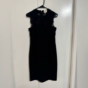 Ashley Graham Black Embellished Halter Midi Dress